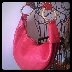 Gucci leather hobo bag with bamboo hardwar